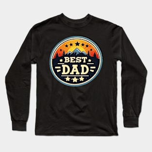 Cool 80's Retro Best Dad Gift Fathers Day Long Sleeve T-Shirt